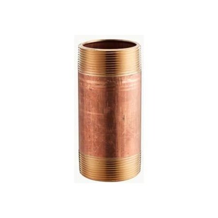 MERIT BRASS CO 4 In. X 12 In. Lead Free Red Brass Pipe Nipple - 140 PSI - Domestic 2064-1200